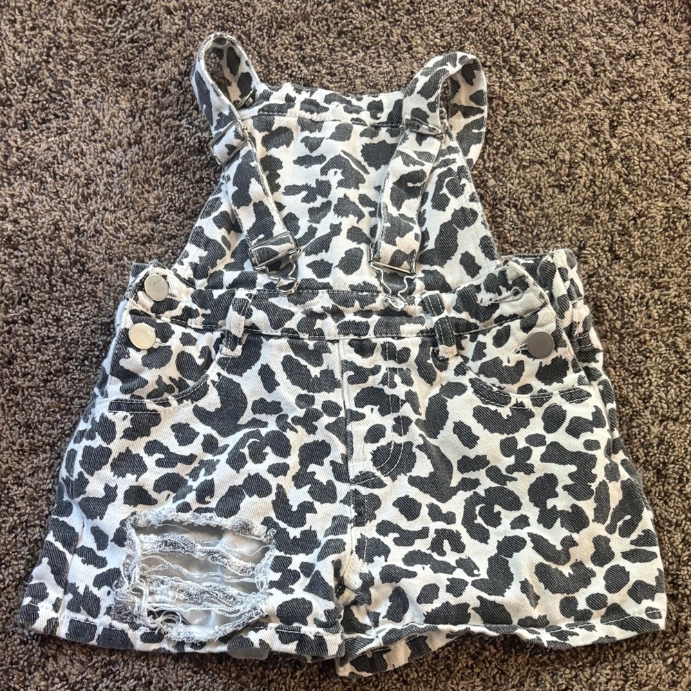 Stylish Black and White Kids Overalls